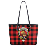 McGregor Rob Roy Modern Tartan Crest Leather Tote Bag